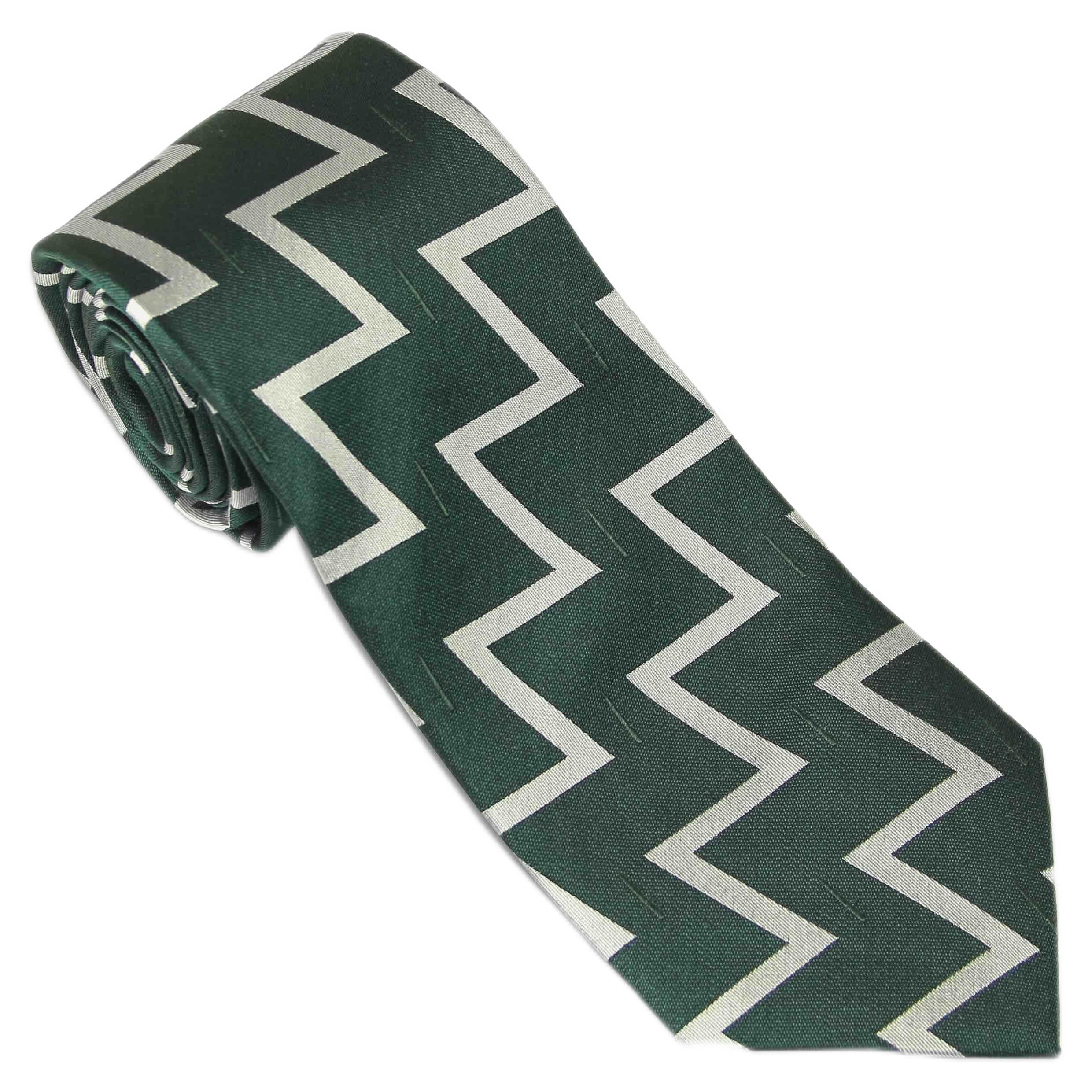 The Regimental Shop Men's Green/Silver The Regital Shop Commando Helicopter Force (Chf) 'Junglies' Tie (Silk)