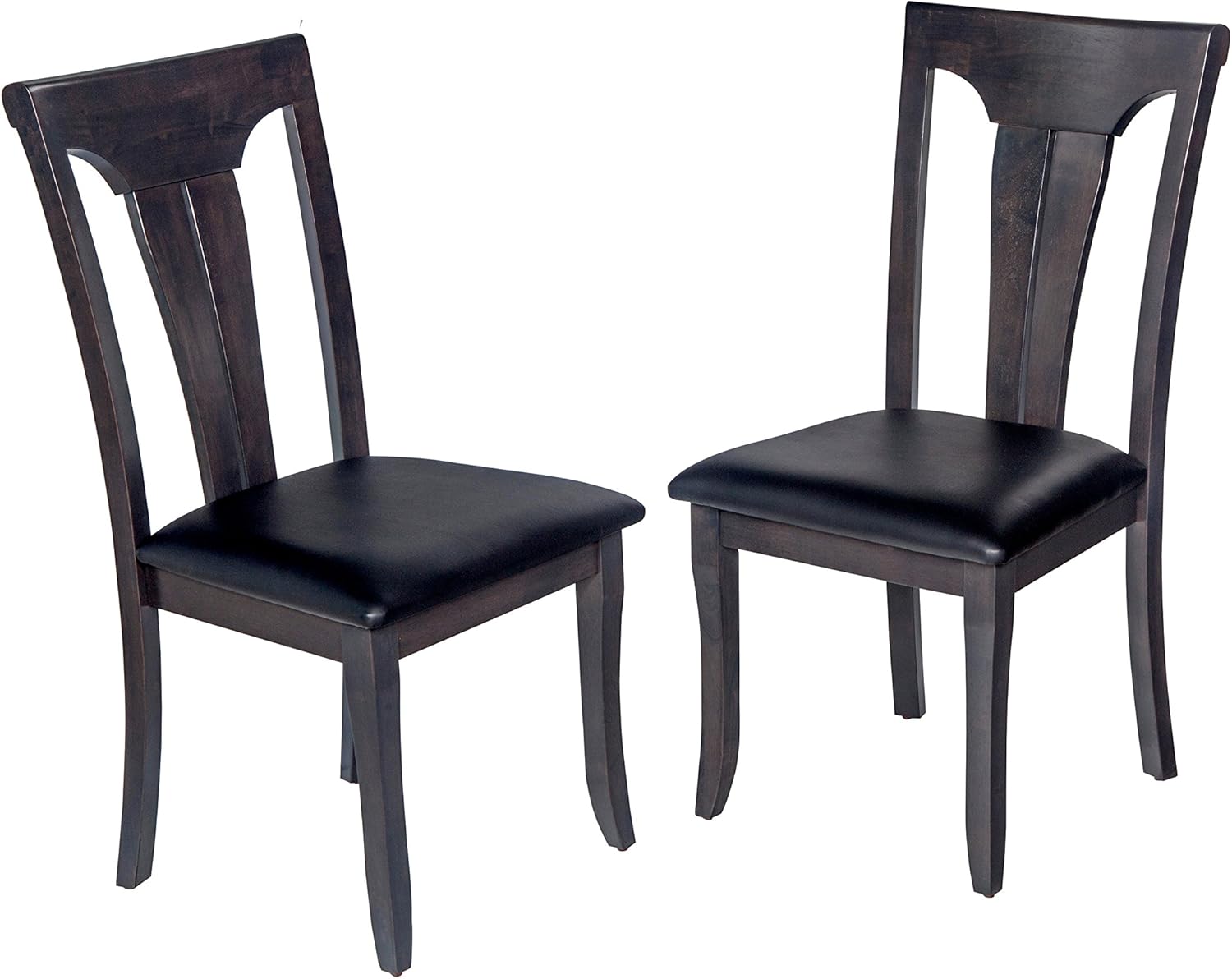 TTP Furnish Two Sturdy Dining Chair in Dark Gray Chairs