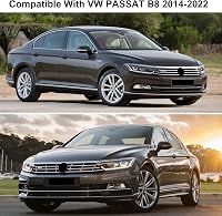 Car Visszapillantó Tükör Borítás - Volkswagen Passat B8 2016-2019 Kompatibilis Szénszálas ABS Műanyag Oldaltükör Burkolat Pár - Fekete 7