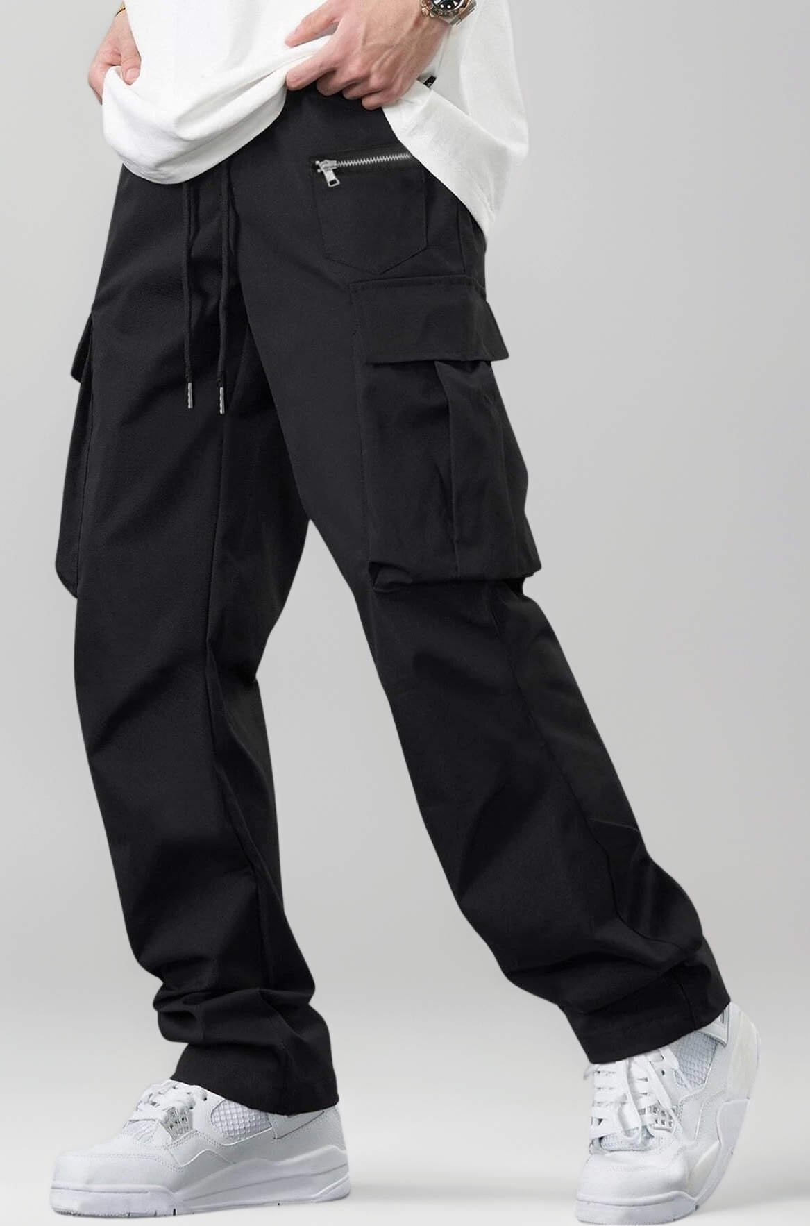 Lymio Cargo for Men || Cotton Cargo Pant || Drawstring Waist Pant (Also Available in Plus Sizes) (05-08)