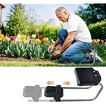 Garden Kneeler Seat, Adjustable Height &amp; Angle, Gardening Stool with Thick Kneeling Pad &amp; Seat Cushion, Ergonomic Joint Protection for Gardeners (Carbon Black)