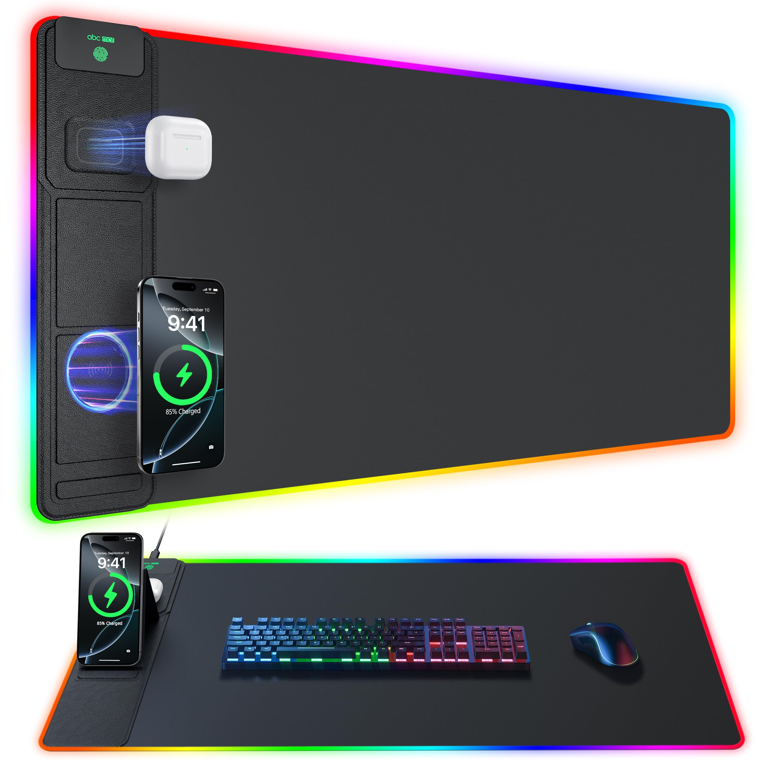 abc.mat 4-in-1 RGB Gaming Mouse Pad