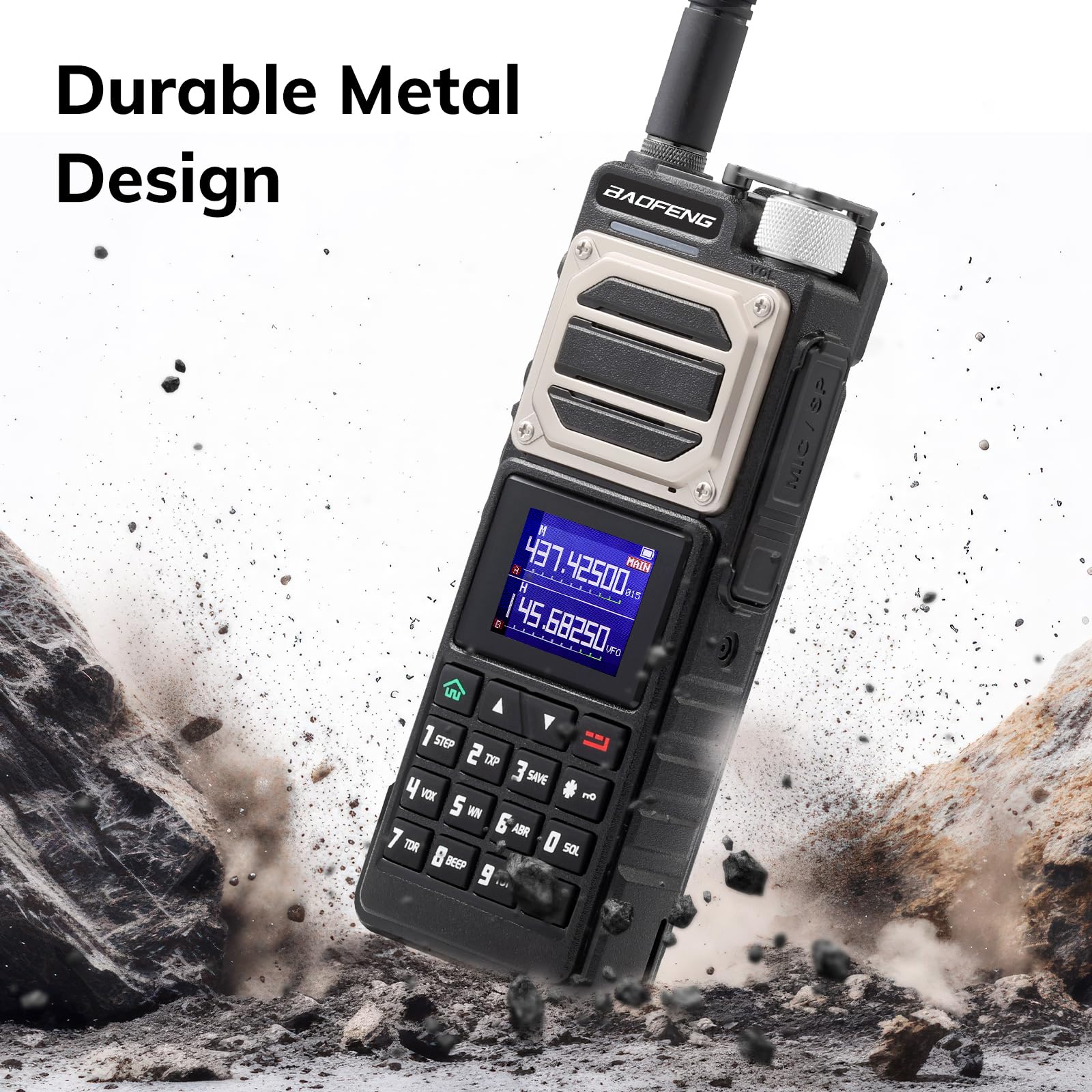 BAOFENG UV-25 Tri-Power Amateur radio ręczne, 10 W, radio długodystansowe, odbiornik UHF VHF FM Air, 5200 mAh, ładowanie typu C, antena taktyczna typu C