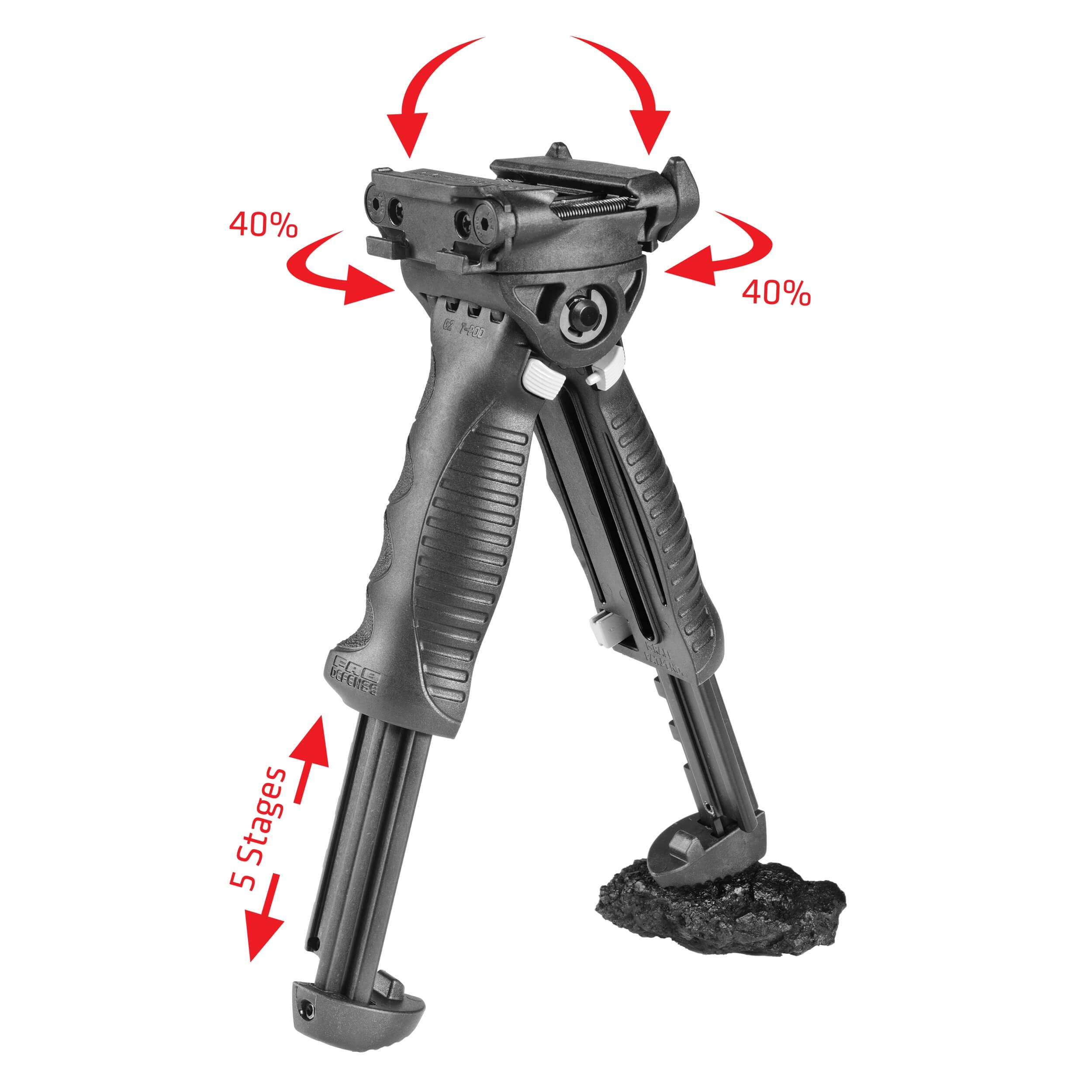 FAB Defense Tactical Rotating Bipod & Foregrip T-POD G2 (BLK)