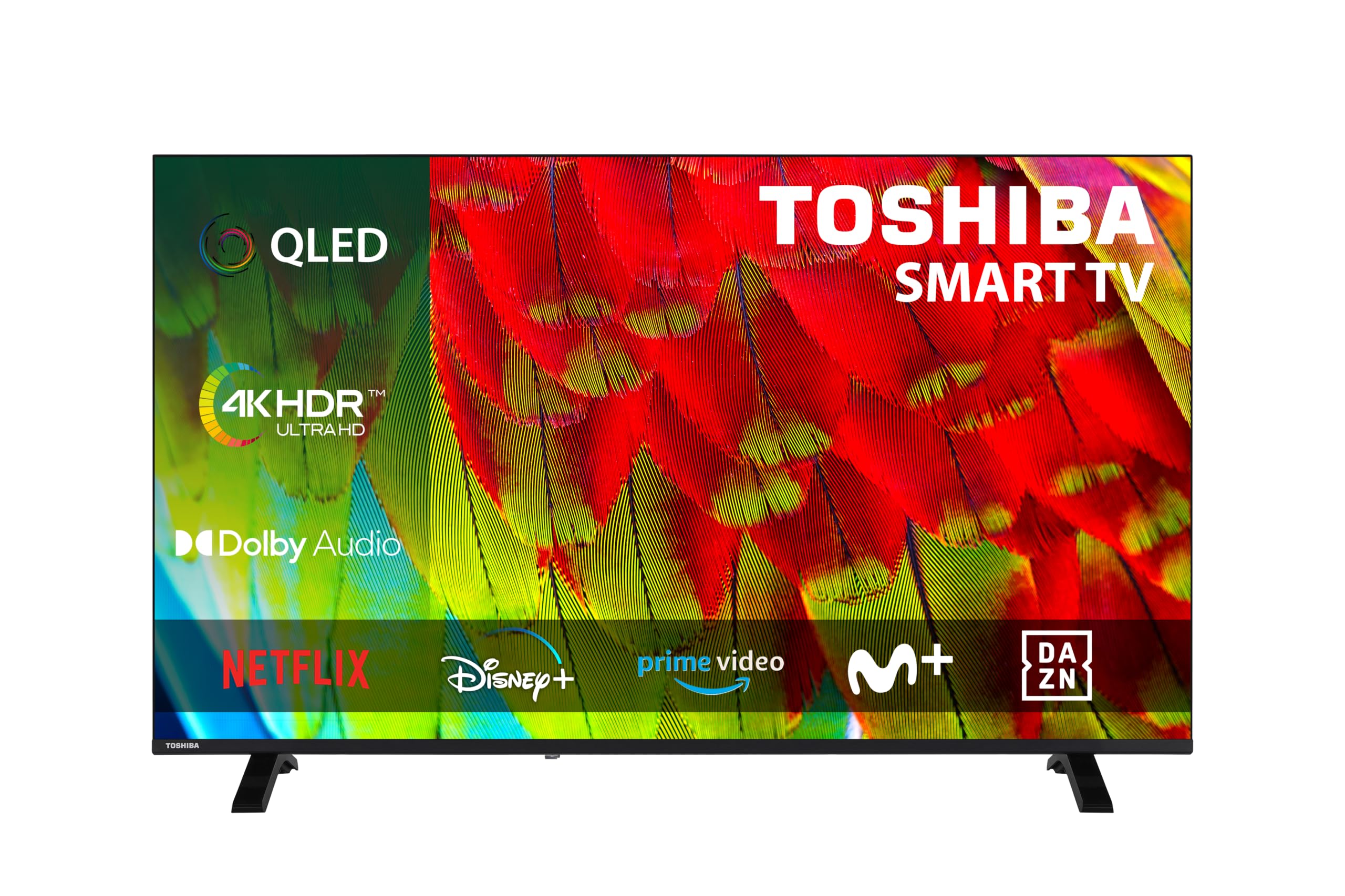Toshiba 43QV1563DG Televisor 43 Pulgadas QLED, 4K UHD, Smart TV, sin Marcos, HDR10, Dolby Audio, Compatible con Alexa, Gama 2026