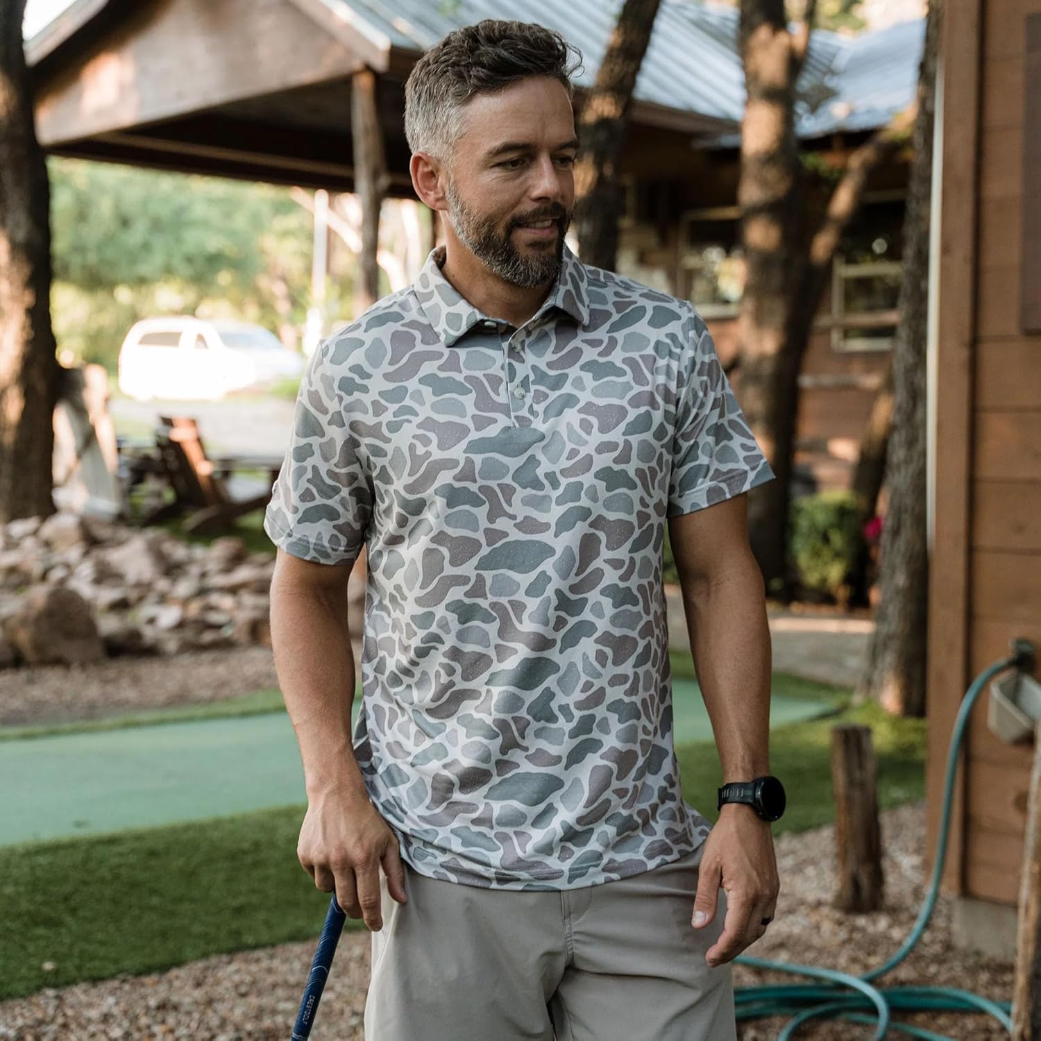 Burlebo Men’s Performance Polo Shirt – Lightweight, Quick Dry, Moisture Wicking, Four-Way Stretch