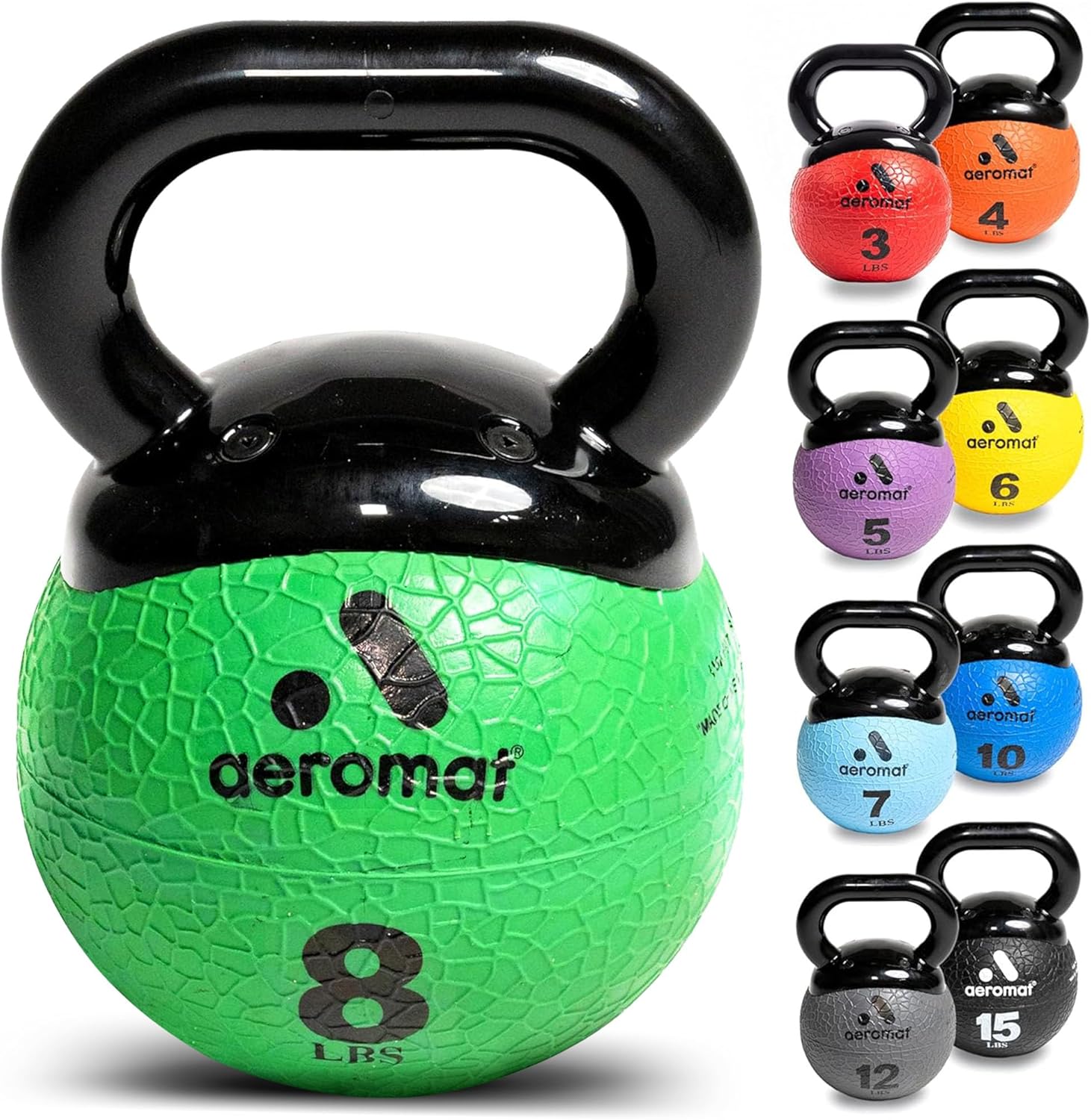 Aeromat Elite Mini Kettlebell Medicine Ball – Kettlebell Weight Balls for Exercise, Weighted Exercise Ball, Strength Training Kettlebells