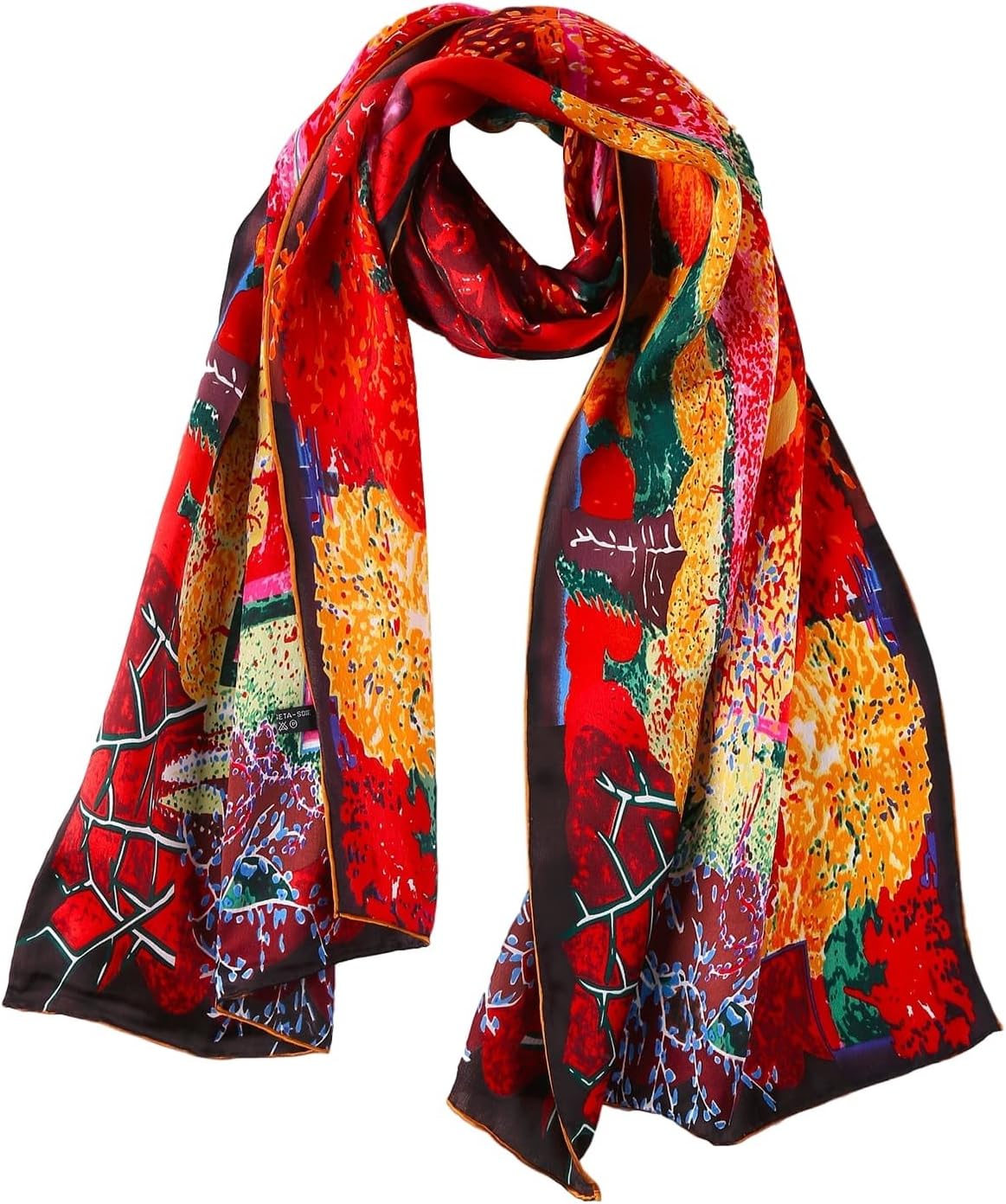 YangtzeStoreLong Charmeuse Silk Scarf Classic Art Print