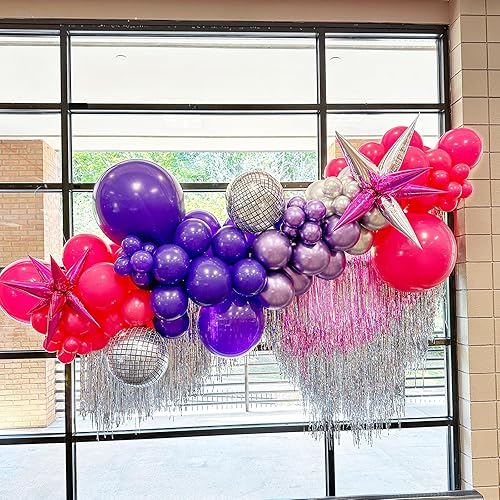 Miniatura 6 de Globos de color morado oscuro, paquete de 66 globos de látex de color morado oscuro de 12 pulgadas para Halloween, graduación, boda, cumpleaños,