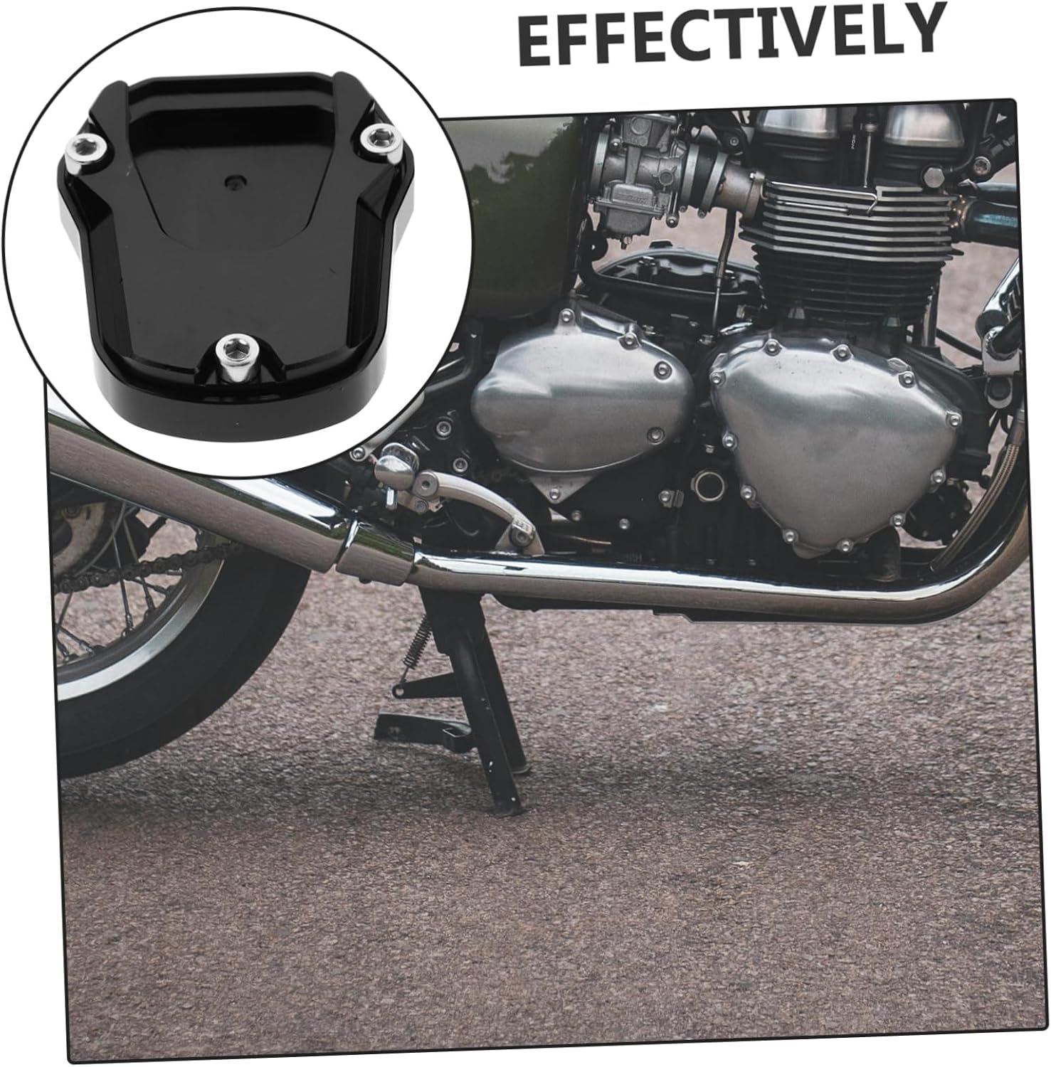 Replacement Kickstand Pad for Motorbike Aluminum Alloy Kickstand Plates Side Stand Support for Motorcycle