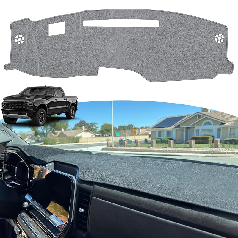 Capa para painel dianteiro com recorte para alto-falante ventilado MOCHENT para Chevy Silverado e GMC Sierra, cinza