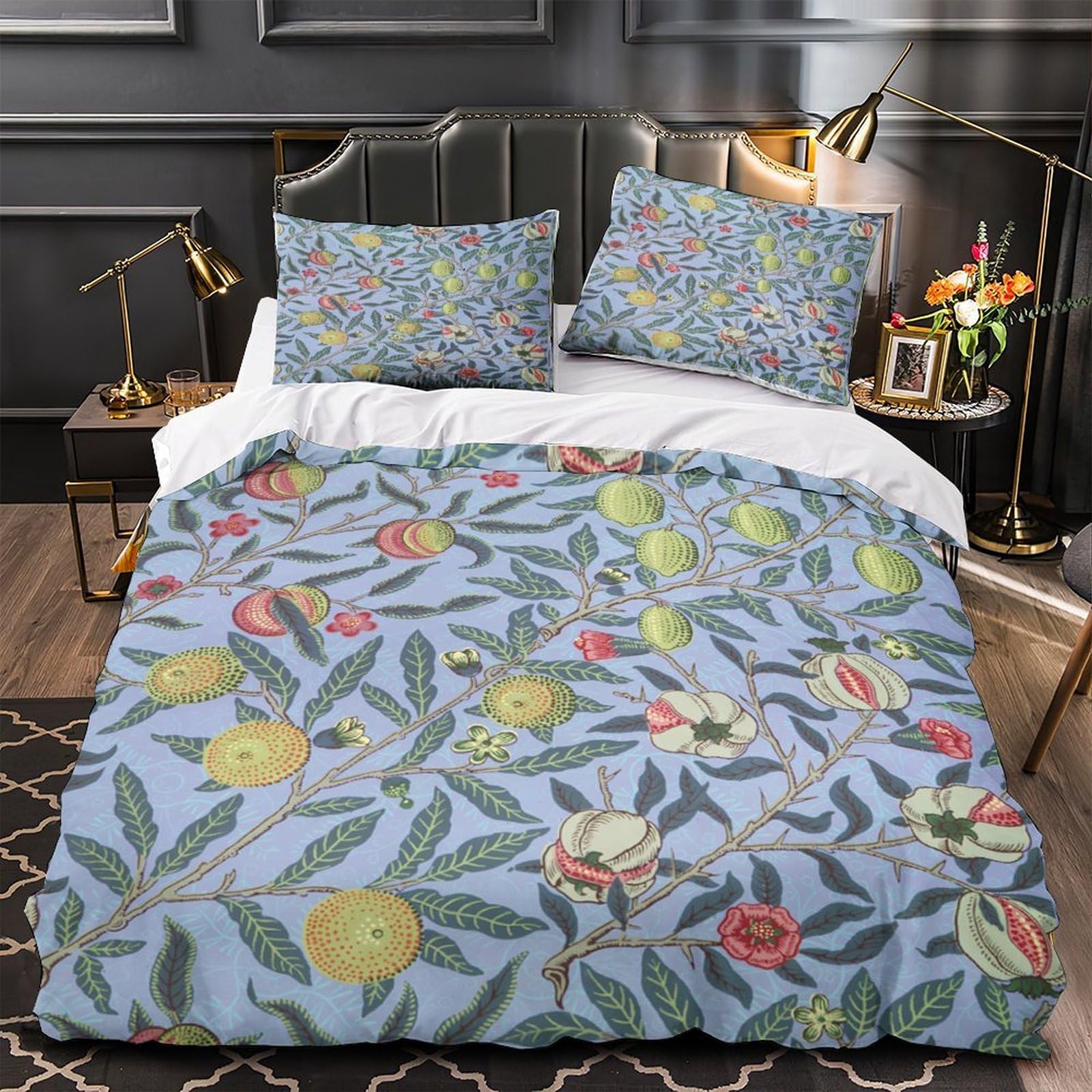 Housse de couette bouledogue français résistante et anti-pli lit king size