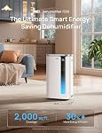 DREO 73 Pint Smart Déshumidificateurs pour sous-sols, Energy Star 6.0 Déshumidificateur, silencieux 41dB, Contrôle automatique de l'humidité, 3 Vitesses du ventilateur, 24H Timer, avec Drain Hose, pour la maison jusqu'à 2000 Sq Ft, Salle de bain & Chambre