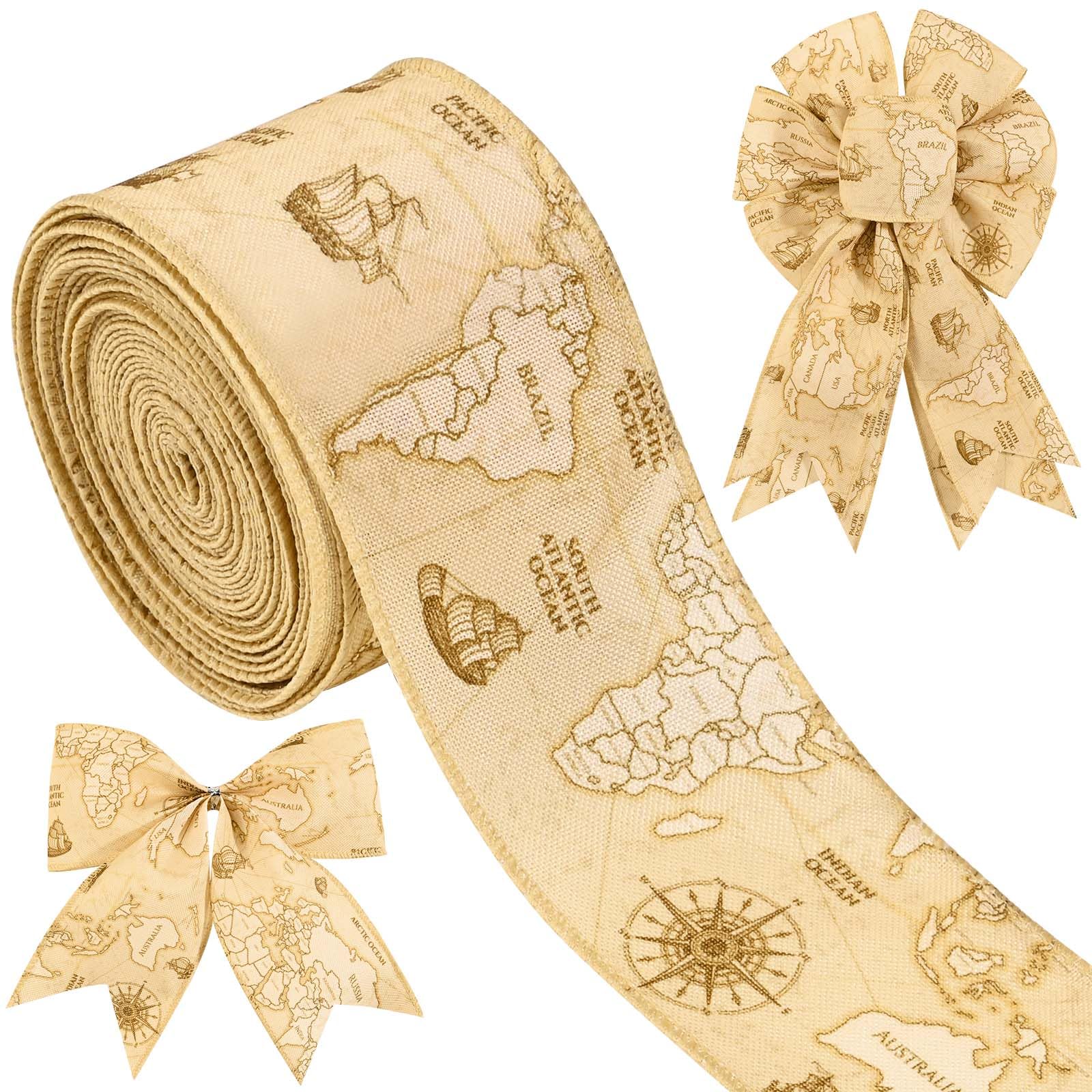 Amazon.com: Sanixin 1 Roll 10 Yards Travel Wired Edge Ribbon 2.5