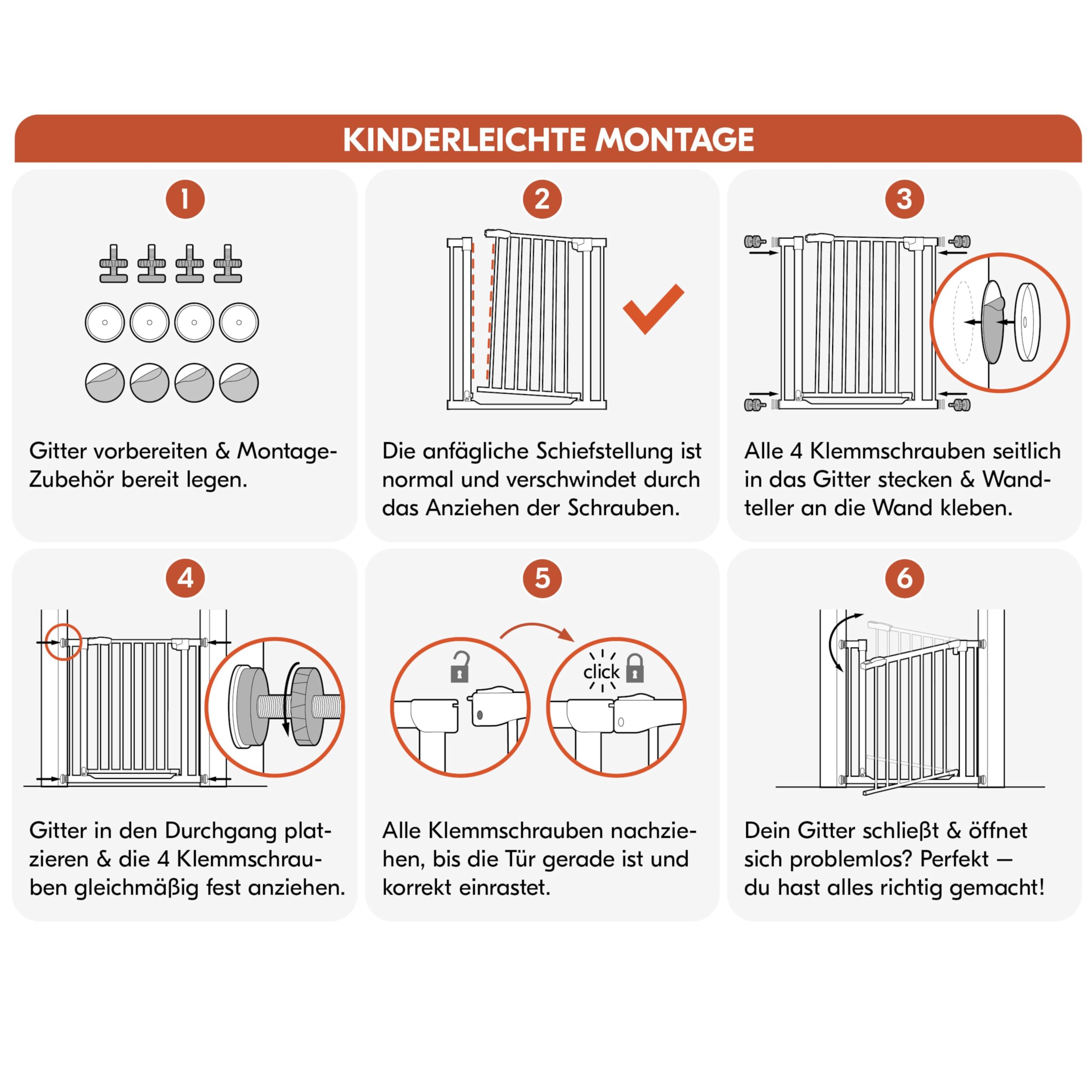 Hauck Standard Türschutzgitter ohne Bohren mit 21 cm Verlängerung, Weiß, verstellbar 96-101 cm, Einhand Öffnung, für Kinder & Hunde