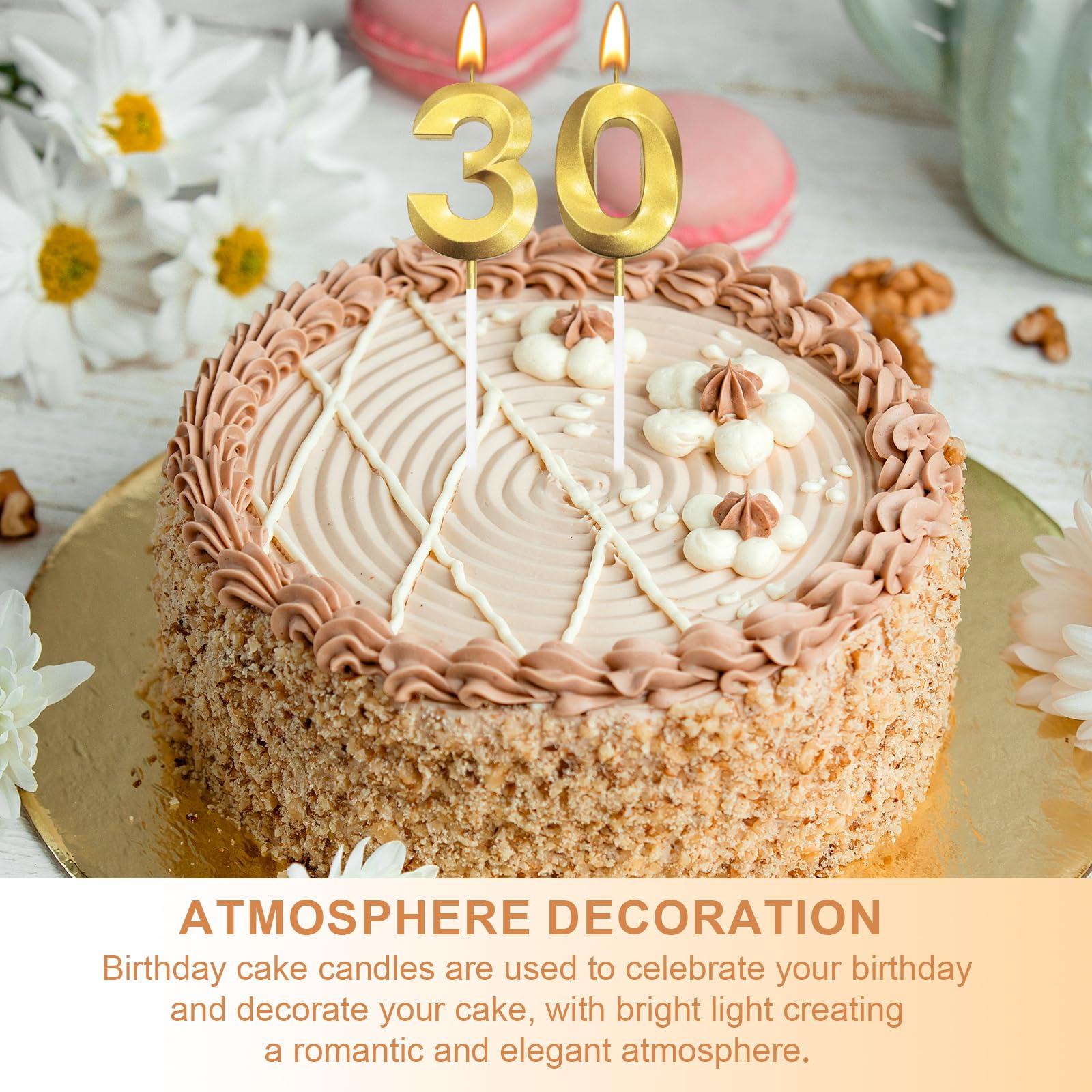 Velas De Cumpleaños, 10 Velas De Pastel Con Números, Números Del 0 Al 9 Decoracion De Pasteles Para Fiesta De Cumpleanos 5 Juegos