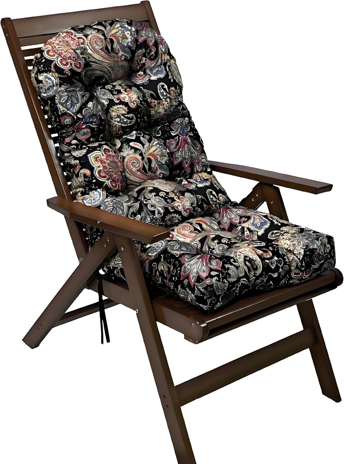 Rocking Chair Cushions,High Back Chair Cushion with Ties Thicken 4" Wicker Chairs Cushions for Outdoor Furniture Garden Lounge Overstuffed Seat Pads (Exclude Chairs