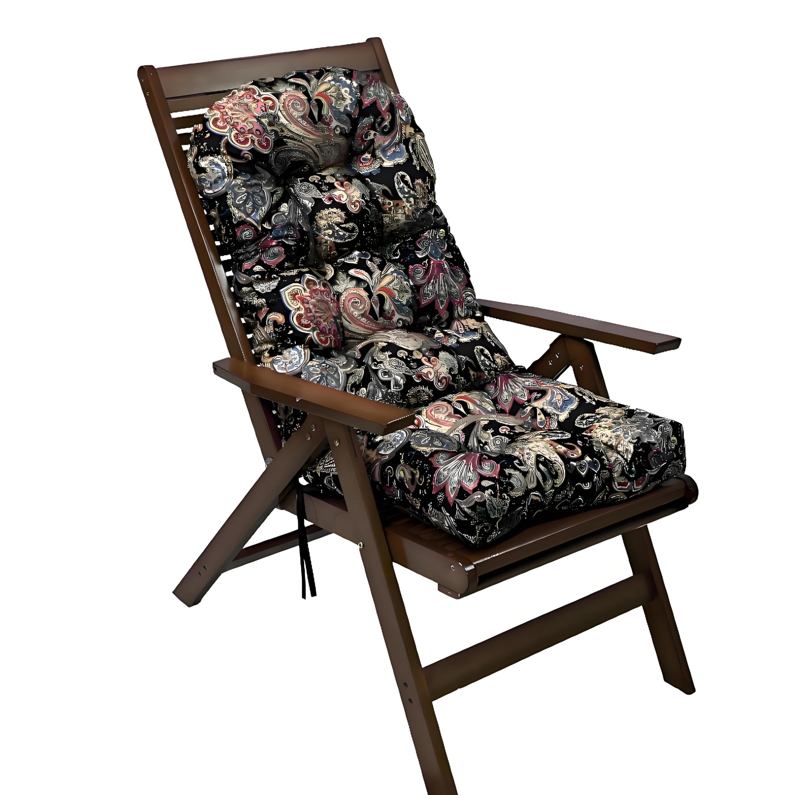 Rocking Chair Cushion,Patio Rocker Chairs Replacement Cushion with Ties High Back Wicker Chair Cushions Lounge Chairs Seat Cushions for Outdoor Porch Garden(Exclude Chairs — image 1