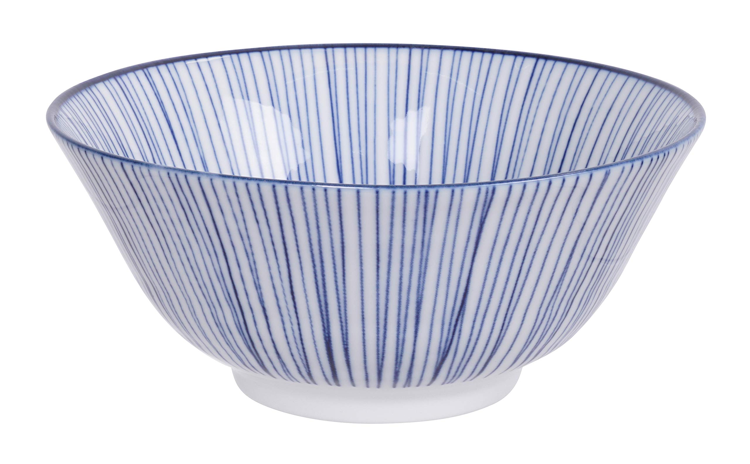 TOKYO design studio Nippon Blue 4-er Schalen-Set blau-weiß, Ø 15 cm, ca. 500 ml, asiatisches Porzellan, Japanisches Design mit blauen Mustern, inkl. Geschenk-Verpackung