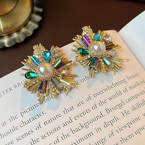 Miniatura 2 de Aretes de flores plateadas medievales vintage para mujer, hipoalergénicos