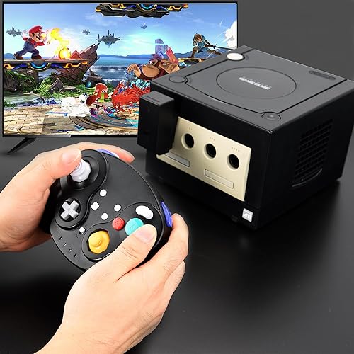 Vista 8 de 2.4 GHz Wireless GameCube Switch Pro Controller, for NGC GameCube Console, Switch/Switch OLED, PC, Steam Deck (Built-in Rumble) (Rechargeable)