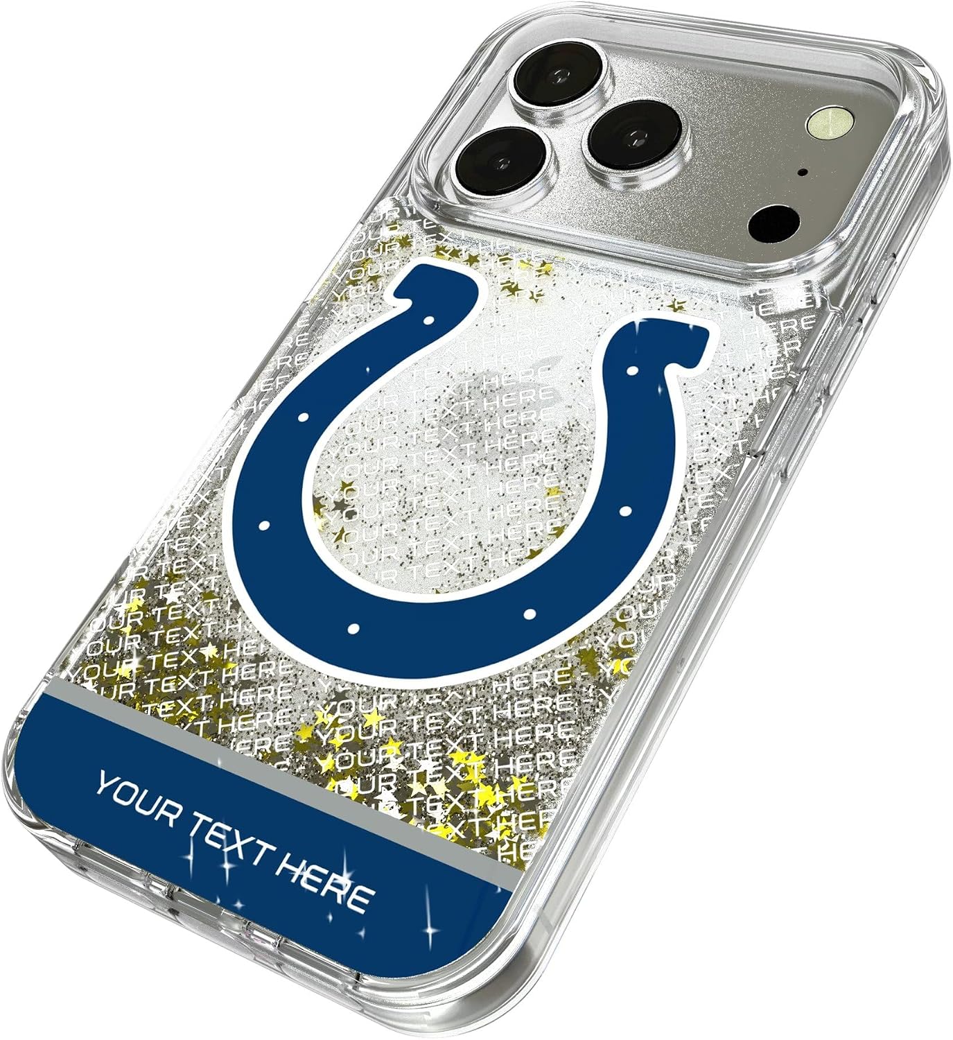 Keyscaper Indianapolis Colts Personalized Endzone Plus Design Glitter Phone Case for iPhone