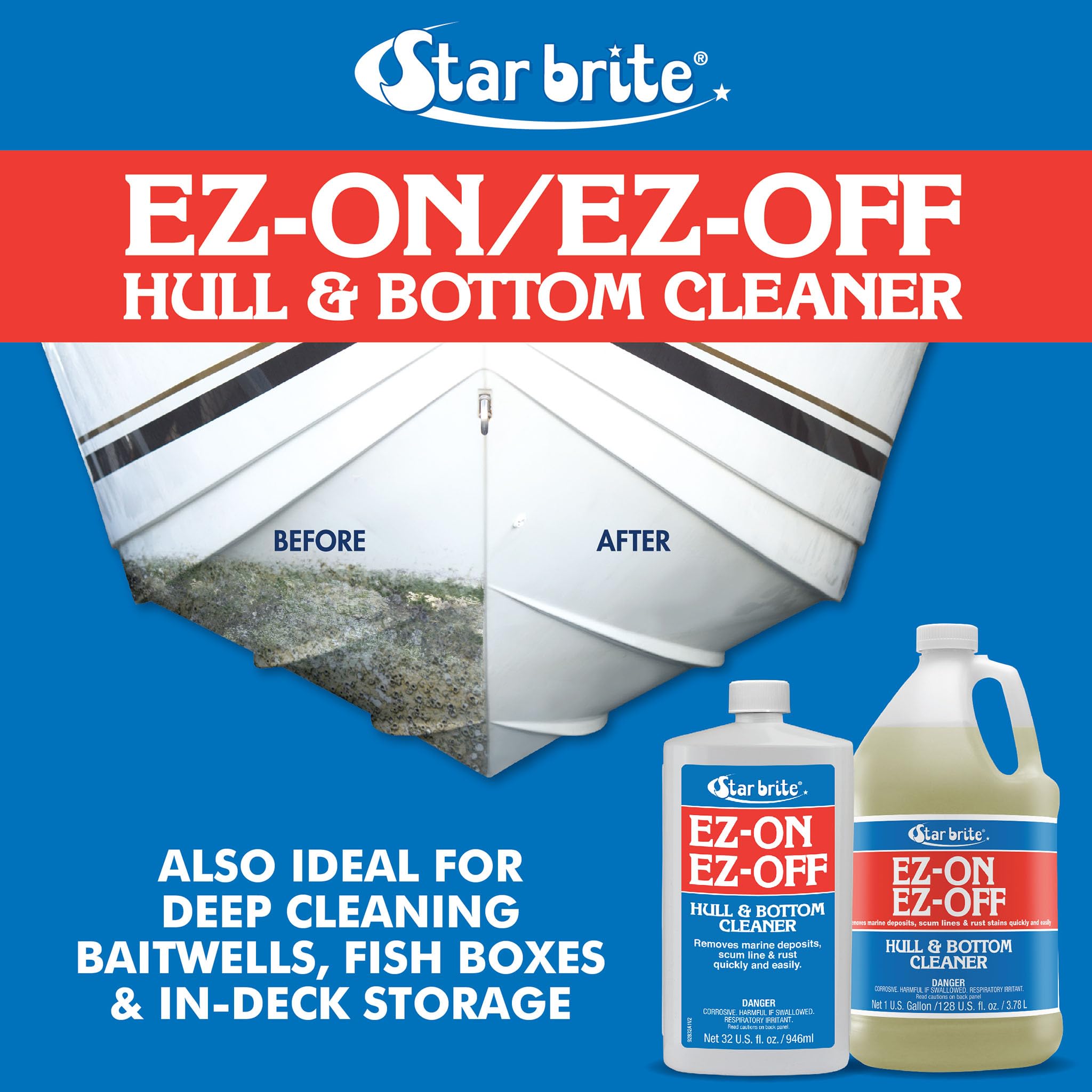 Star Brite E-Z On E-Z Off Boat Limpiador de Casco, 32 oz