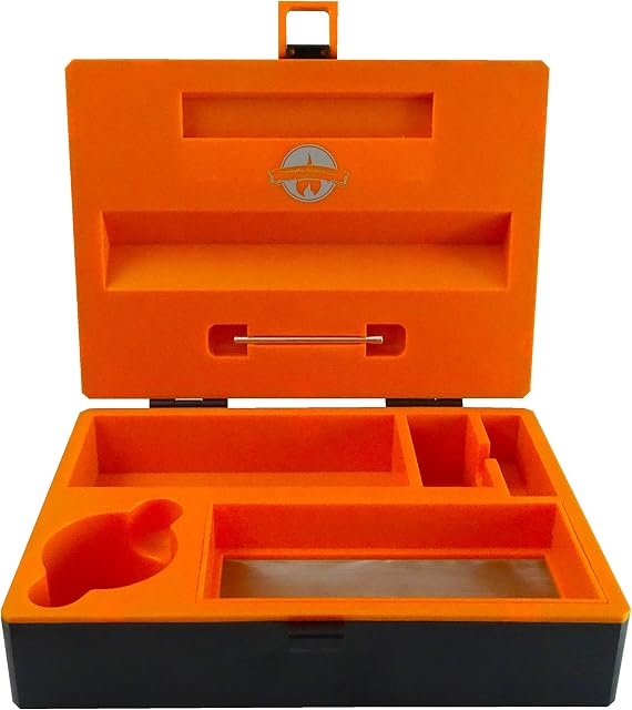 CheekyOne Smokers Club Large Rolling Station Box V3.0 Smoking Storage, Black