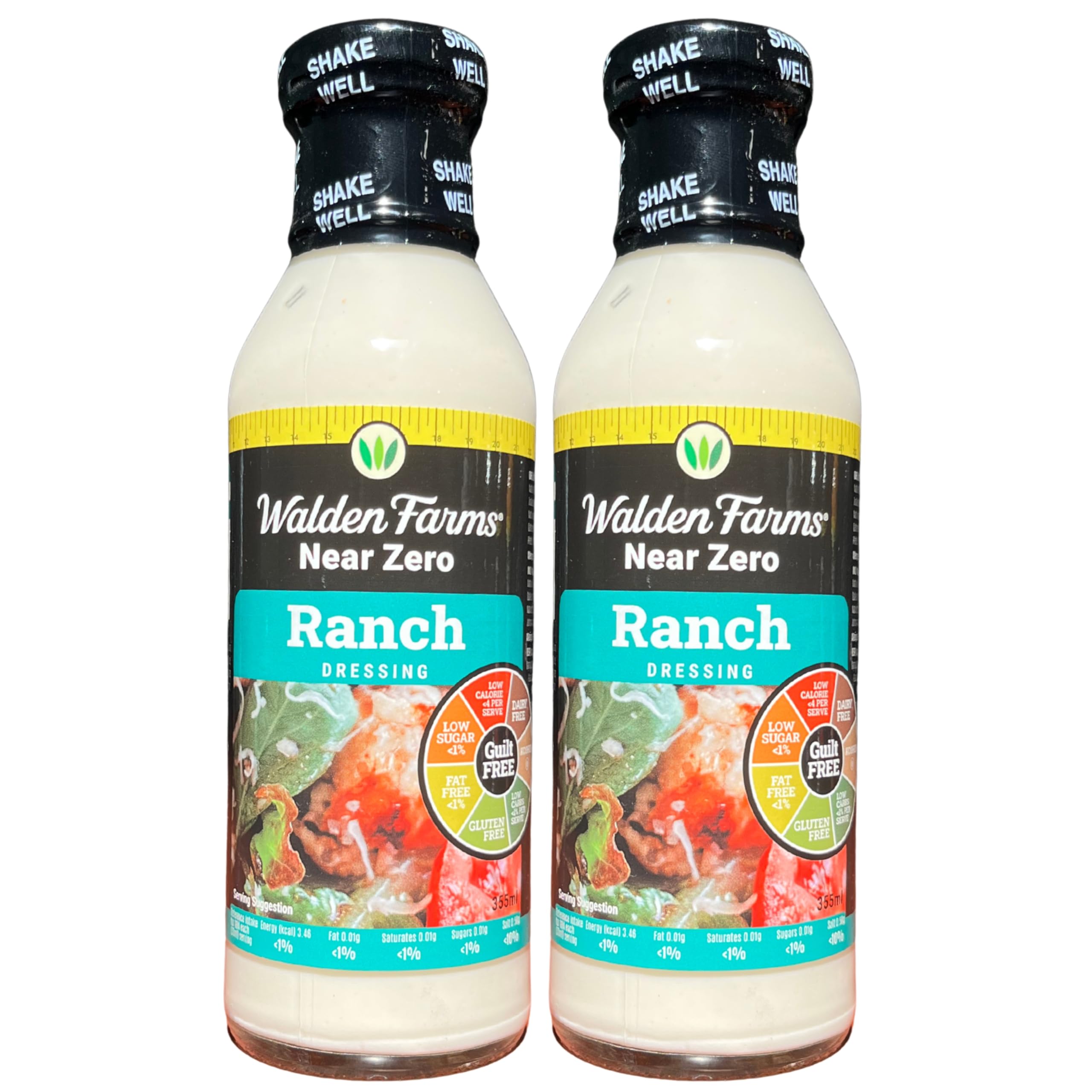 Amazon.com : Walden Farms Low Calorie Ranch Dressing Delicious Salad  Dressing - 0g Net Carbs Condiment, Fat Free, Kosher Certified, Great on  Salads, Wings, Burgers, Sandwiches, Tacos, Pizza, Veggies and Many More :