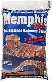 Papa's Premium Hardwood Pellets for Grilling & Smoking Meat, Poultry, Seafood, & Vegetables, Memphis Blend w/Apple, Cherry, Hickory, & Oak, 20 Pounds