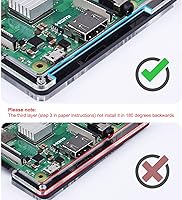 Vista 8 de Miuzei Funda Raspberry Pi 3 B+ con ventilador de refrigeración Pi 3B con 3 disipadores de calor 5V 3A fuente de alimentación para Raspberry Pi 3 B+