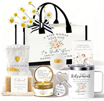 Retirement Gift for Women 2026, Best Retirement Gifts for Women Coworker Teacher, Happy Retired Ideas Gifts for Grandma Nurses Mom Friends Coworkers Farewell Leaving Going Away Gift