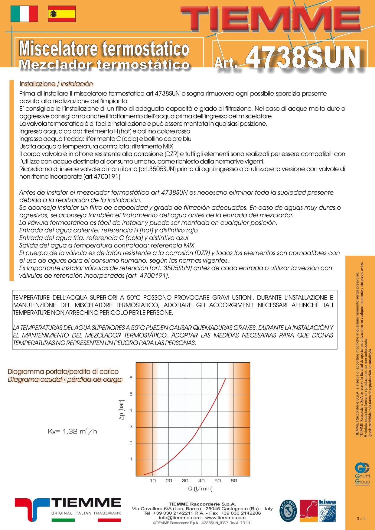 Valvola termostatica solare MMV-S 1"