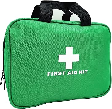 Red First Aid Bag Empty Travel Rescue Pouch First Responder Storage Medicine Emergency Bag for Car Home Office Kitchen Sports Outdoors Green