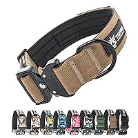 TSPRO Premium Collare per Cani, Regolabile Collare Tattico con Patch e una Robusta