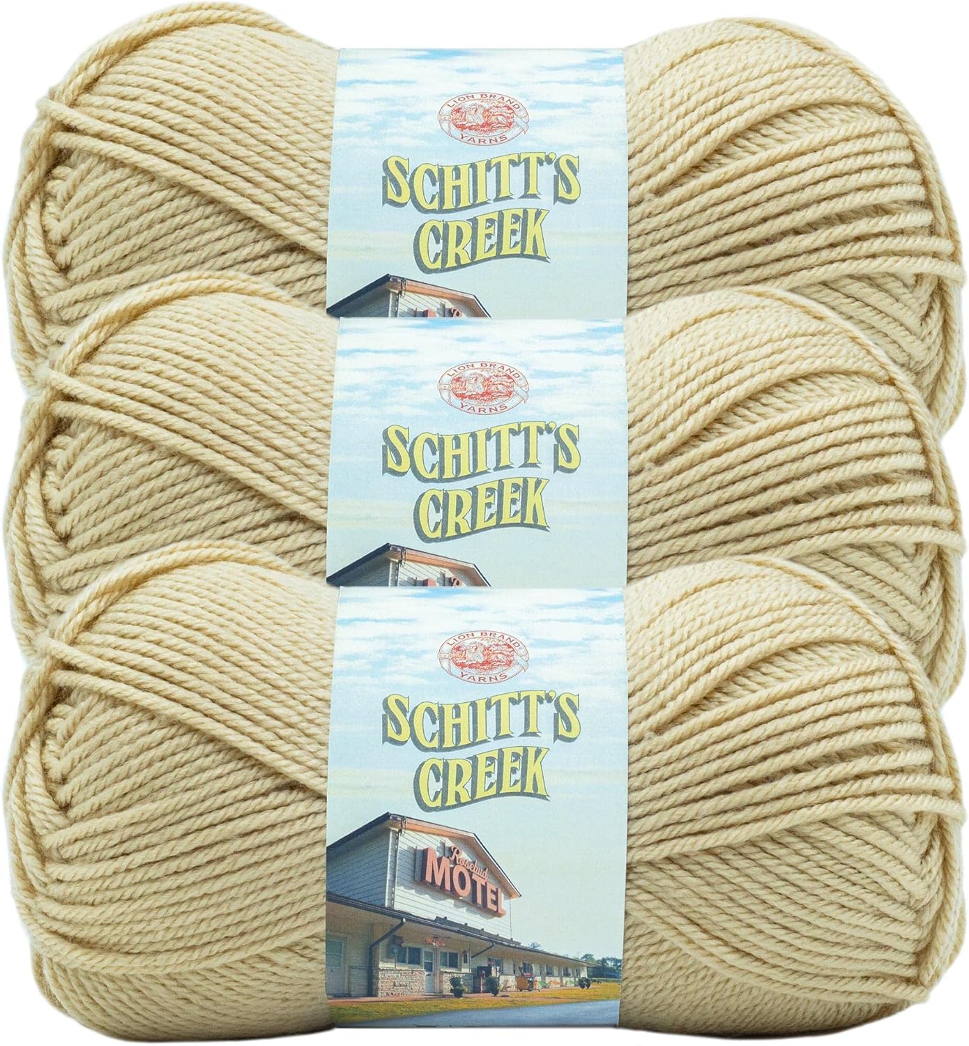 Lion Brand Yarn Schitt's Creek Yarn for Knitting, Crocheting, and Crafting, 3 Pack, The Premiere