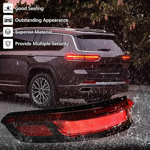 Miniatura 10 de Huray Luz trasera interior izquierda para Jeep Grand Cherokee L 2021-2024 OE Factory LH luz trasera LED reemplazo para 68458943AD lado del conductor