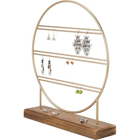 MyGift 3 Tier Metal Earring Display