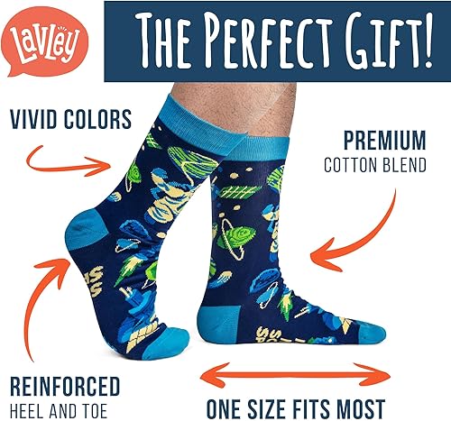 Miniatura 126 de Lavley Calcetines divertidos para adultos, regalos novedosos y rellenos de calcetines para hombres, mujeres y adolescentes, talla única