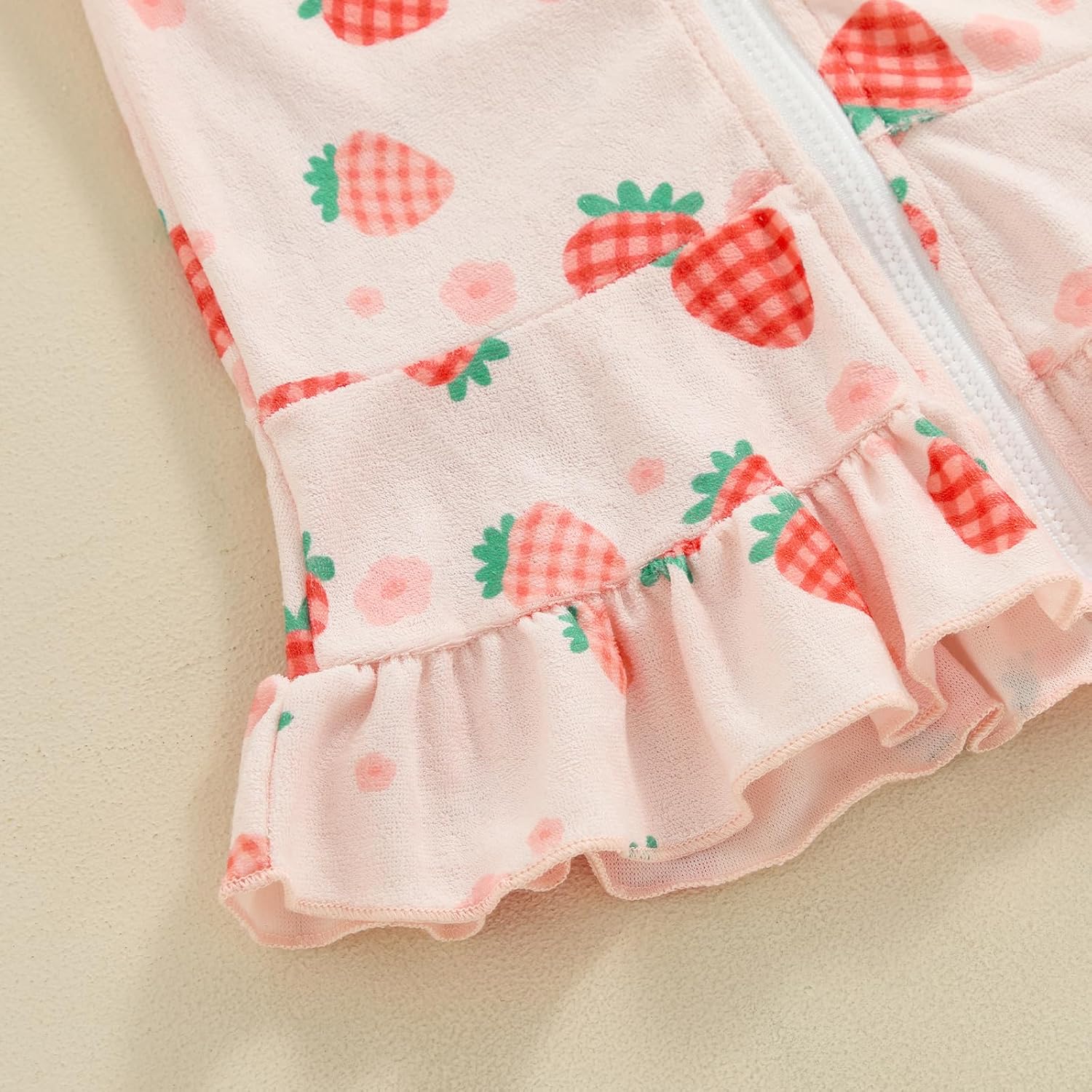 Girls Hooded Zip Terry Coverups Swimsuit Kids Baby Girl Floral Print Short Sleeve Swim Cover-Up Swimwear - Image 6