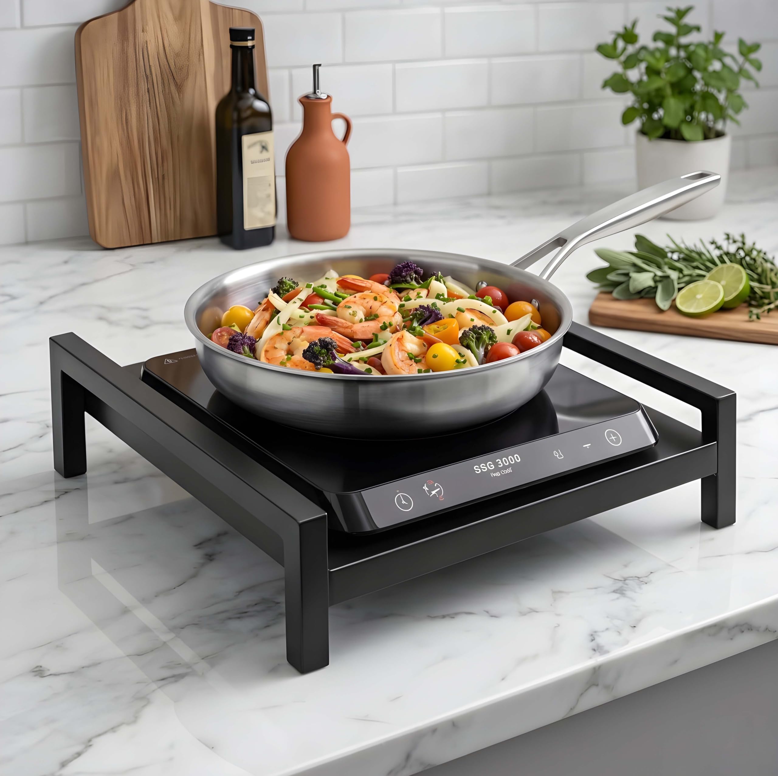 Induction Cooktop Stand - Protect & Organize Your Kitchen -6 Induction Cooktop Stand - Protect & Organize Your Kitchen -6
