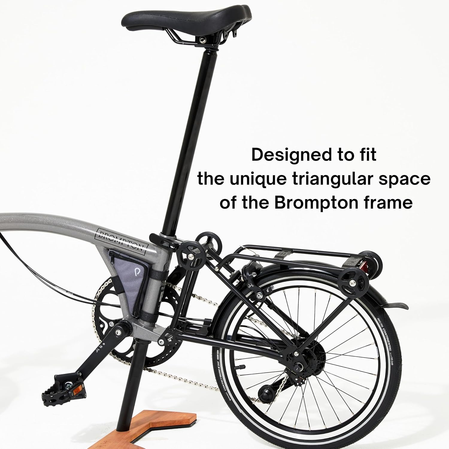 Vincita Boomerang Bag - Frame Bag for Brompton Bike - Bicycle Accessories (Green)