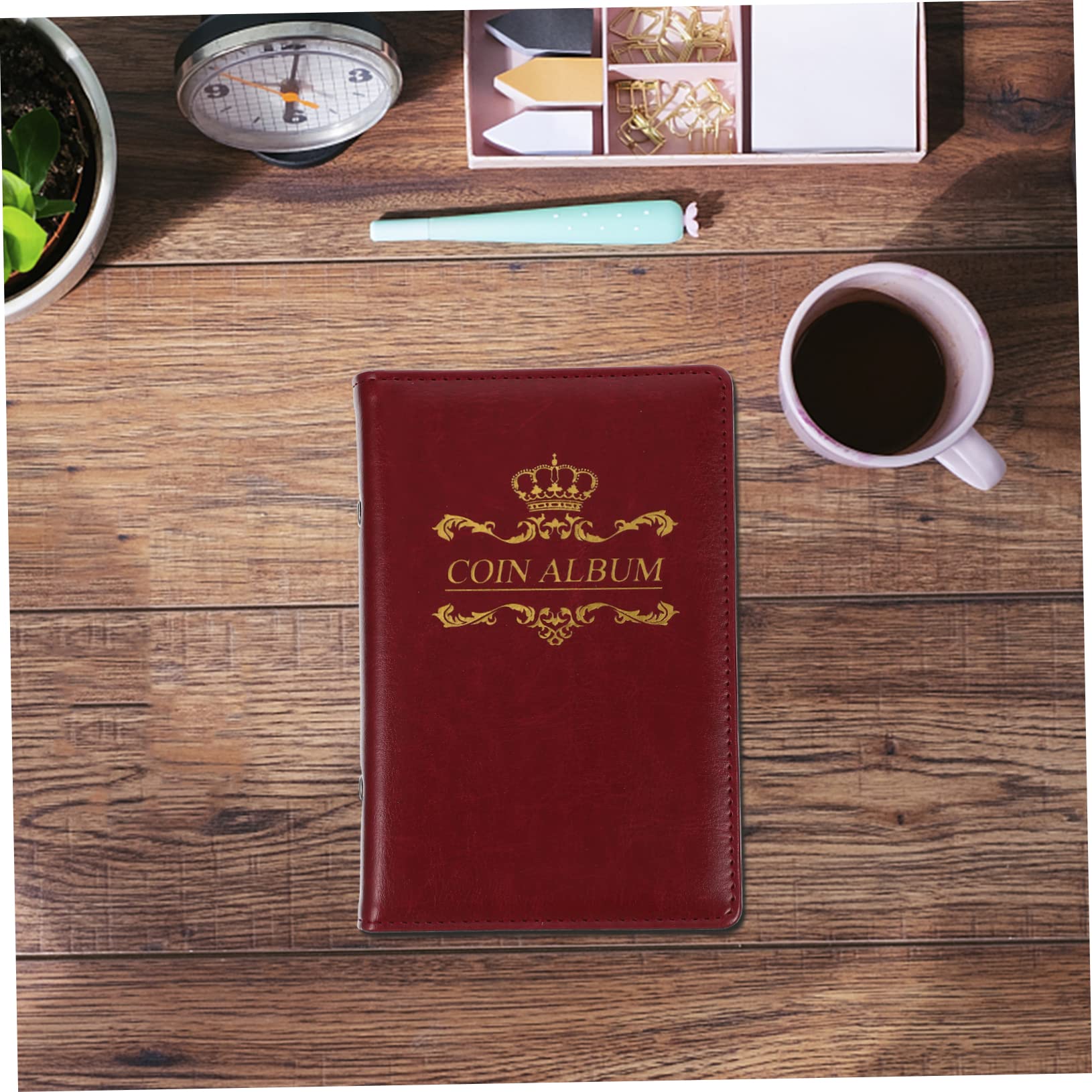 Operitacx 3pezzi Album Per Monete Collezione Libretto Protettivo Compatto e Leggero Design Elegante Con Copertura Pu Organizer Per Monete e Valuta Facile Da Trasportare Trasparente Su