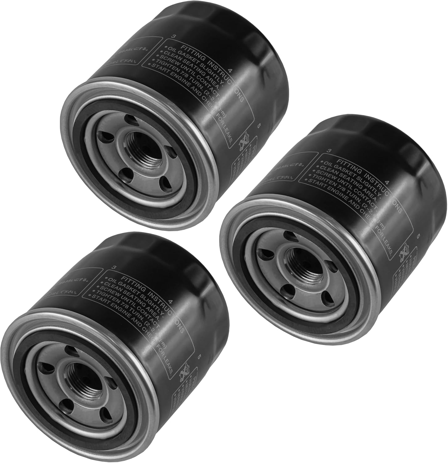 Caltric 3 Pack Oil Filter Compatible with Kawasaki Kvf300 Prairie 300 4X4 Ex300 Ex-300 Ninja 300 Abs