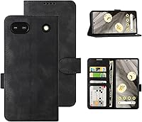 Vista 25 de Eastcoo Funda tipo cartera con tapa para Google Pixel 7a, piel sintética y protección de poliuretano termoplástico, 3 ranuras para tarjetas, función