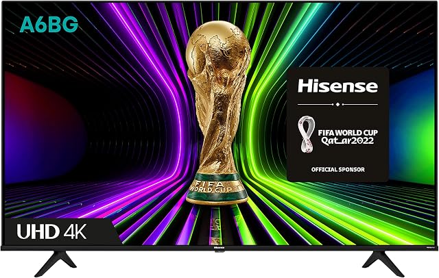 Hisense 43A6BGTUK (43 Inch) 4K UHD Smart TV, with Dolby Vision HDR, DTS Virtual X, Youtube, Netflix, Disney +, Freeview Play and Alexa Built-in, Bluetooth and WiFi (2022 NEW)