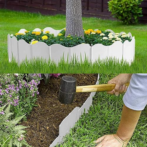 Miniatura 2 de PP Garden Fence Insert Plastic Fence Garden Picket Fence Bordes Césped Parterres Plantas Fronteras Decorativas Jardín Patio Productos al aire libre