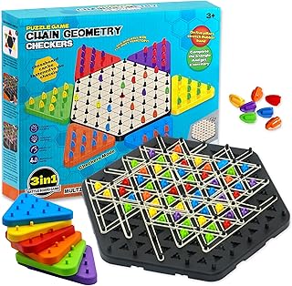 Sponsored Ad - Upgraded Chain Triangle Chess Game, 3-in-1 Multi-Functional Board Games, Chain Link Game, Chinese Checkers,...