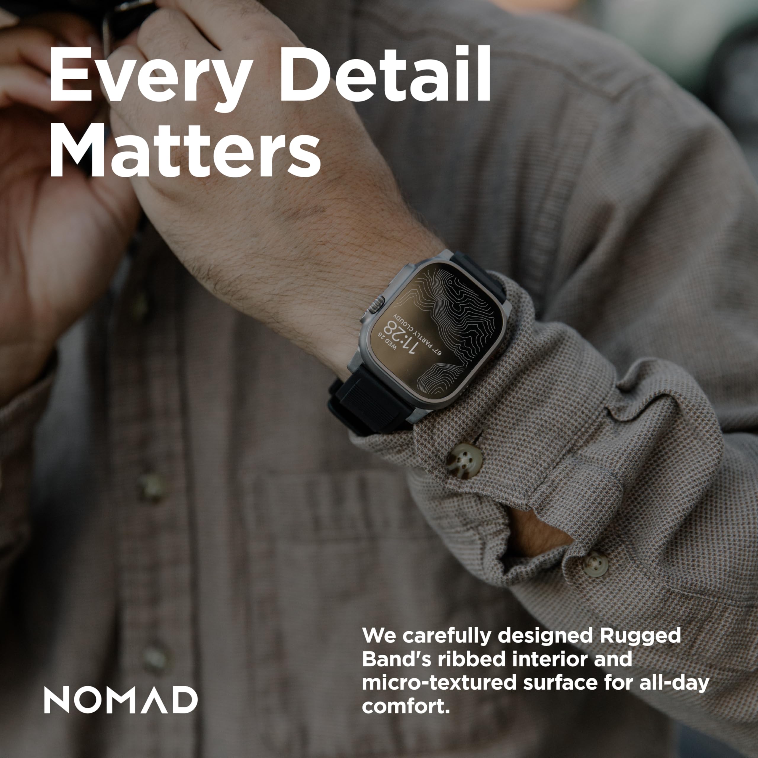 Amazon.co.jp: NOMAD 頑丈なストラップ ブラック コネクタ シルバー 42 
