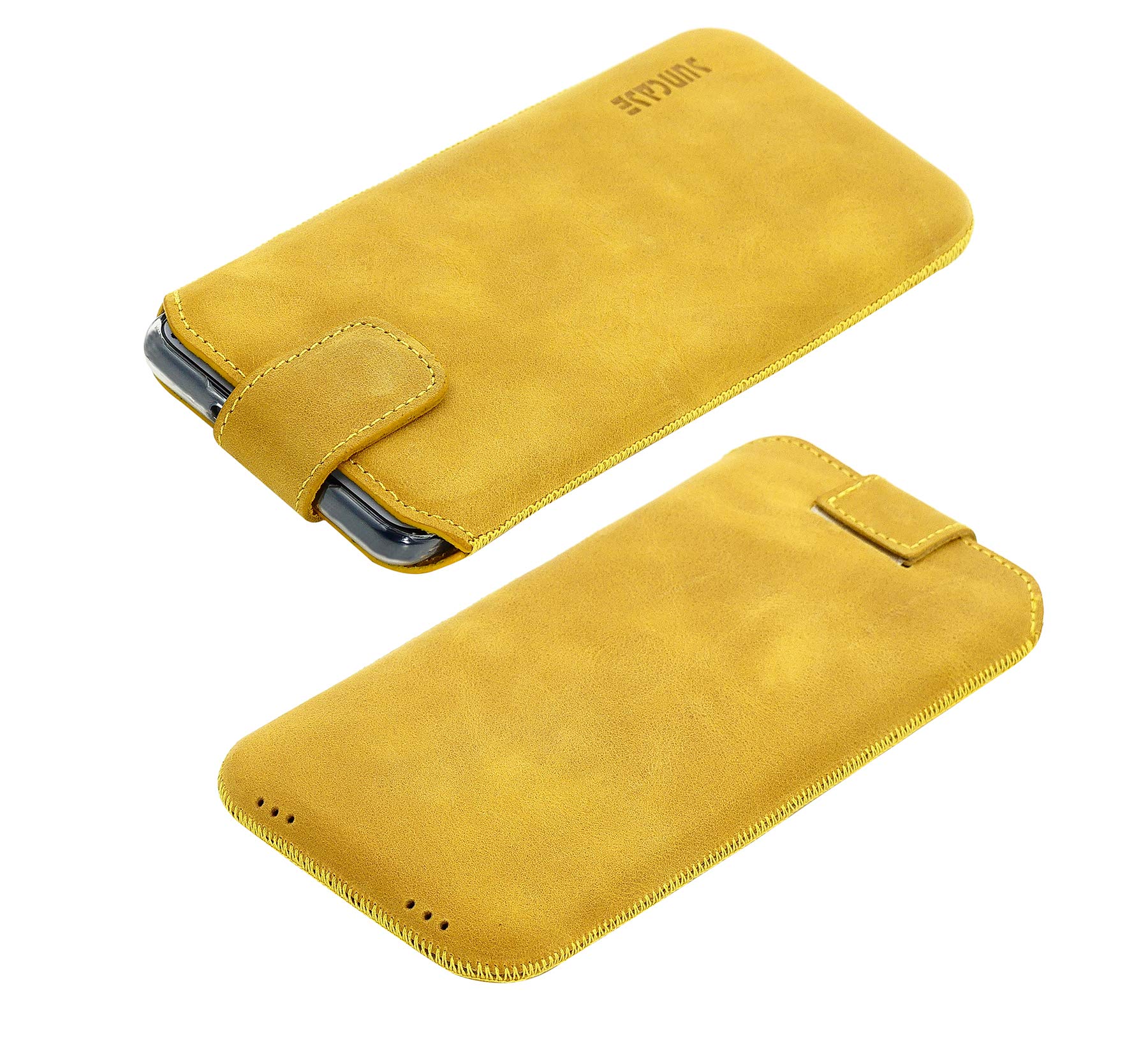 Suncase pelle Cellulare Custodia Cappello Nero + IN Silicone per IPHONE